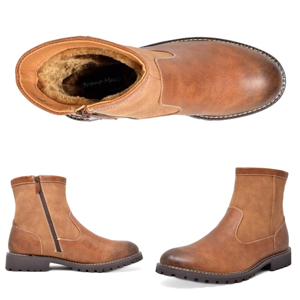 NEW Mens Bruno Stone Dress Boots Oxford Snow Shoe